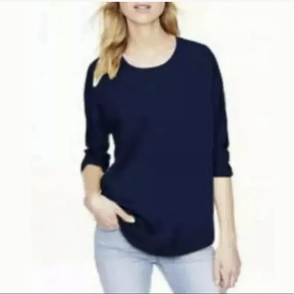 J. Crew Sweaters - J Crew Merino Wool Swing Sweater Navy Blue